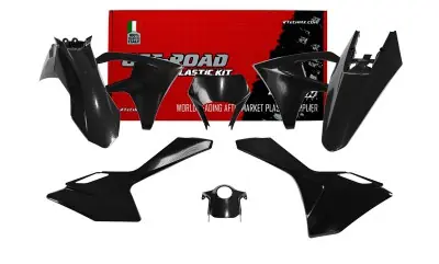 Racetech Plastik Kit Schwarz für GasGas EC, EC-F 150, 250, 300, 350, 450 2024- Neue Kollektion