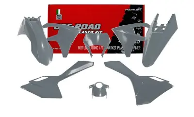 Racetech Plastik Kit Grau für GasGas EC, EC-F 150, 250, 300, 350, 450 2024- Neuheit