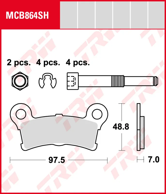 Wochenendangebot Harley-Davidson FLHTCUTG 1690 Tri Glide Ultra Classic Touring, Bj. 09-, Bremsbeläge hinten, TRW Lucas MCB864SH, Sinter Street