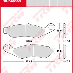 Harley-Davidson FLHTCUTG 1690 Tri Glide Ultra Touring, Bj. 14-16, TG1, Bremsbeläge vorne, TRW Lucas MCB865SV, Sinter Street Neue Kollektion