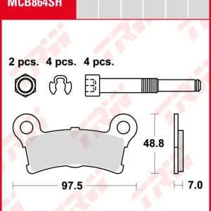 Harley-Davidson FLHXXX 1690 Street Glide Trike Touring, Bj. 10-, Bremsbeläge hinten, TRW Lucas MCB864SH, Sinter Street Neue Kollektion