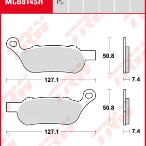 Top-Angebot Harley-Davidson FLSTSE 1800 CVO Softail Convertible CVO, Bj. 10-12, Bremsbeläge hinten, TRW Lucas MCB814SH, Sinter Street