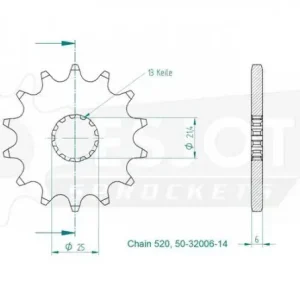 Preisreduziert Esjot Ritzel 13 14 Zähne Kawasaki KXF 450 2006-