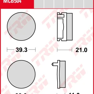 Honda CB 50 J, Bj. 81-83, CB50J, Bremsbeläge vorne, TRW Lucas MCB504, Organic Allround Nur Für Kurze Zeit