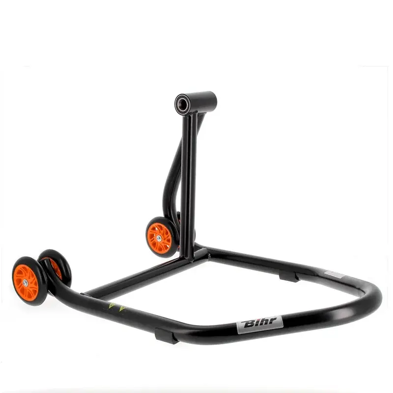 Nur Für Kurze Zeit Caballete monobrazo derecho BIHR Home Track color negro mate y ruedas naranjas