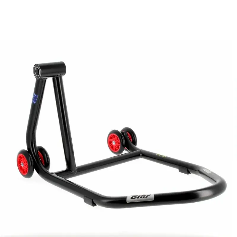 Markenware Caballete monobrazo izquierdo BIHR Home Track color negro mate y ruedas rojas