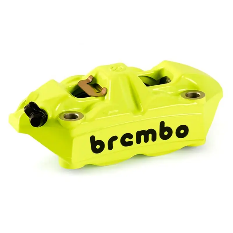 PINZA DE FRENO RADIAL BREMBO RACING M4 MONOBLOQUE DERECHA 100MM LOGOTIPO AMARILLO FLUO NEGRO Billig