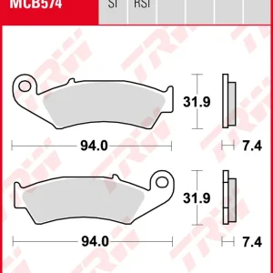 Sale Honda CRM 75 (HA Scheibe), Bj. n/a, Bremsbeläge vorne, TRW Lucas MCB574SI, Sinter Offroad