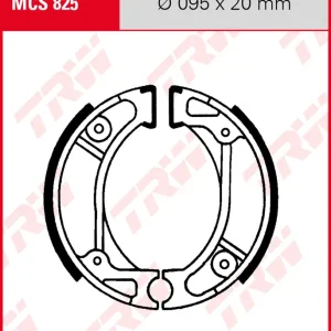Garantierte Lieferung Honda CR 80 R, Bj. 83-84, Bremsbeläge vorne, TRW Lucas MCS825 Bremsbacken