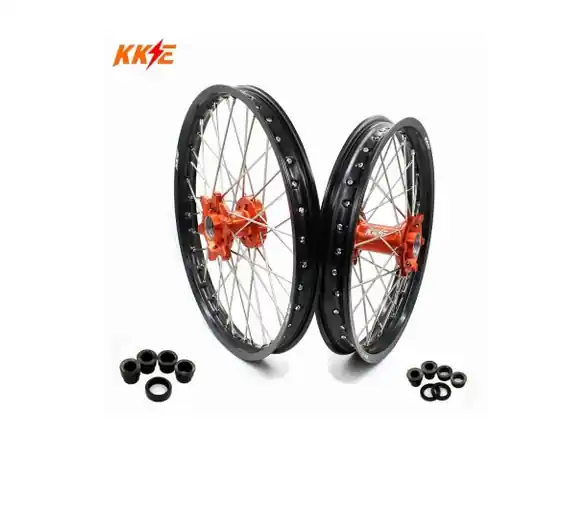 Preiswert KKE Felgen Radsatz KTM SX, SXF 125, 250, 300, 350, 450 21“ + 19“ Orange