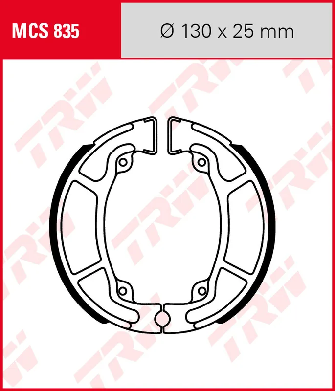 Sofort Bestellen Honda NSC 110 C Vision, AC Vision, Bj. 11-16, JF31/JF53, Bremsbeläge HA, TRW MCS835 Bremsbacken