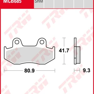 Honda SCV 110 NHX Lead, Bj. 08-09, JF19, Bremsbeläge vorne, TRW Lucas MCB685, Organic Allround Zertifiziert