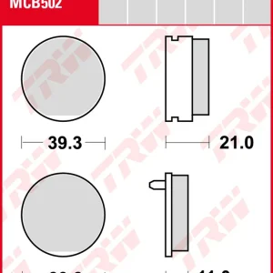 Jetzt Bestellen Honda CB 125 T2,T, Bj. 80-81, CB125T, Bremsbeläge vorne, TRW Lucas MCB502, Organic Allround