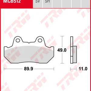 Sofort Bestellen Honda CB 125 TD, Bj. 82-, JC06, Bremsbeläge vorne, TRW Lucas MCB512, Organic Allround