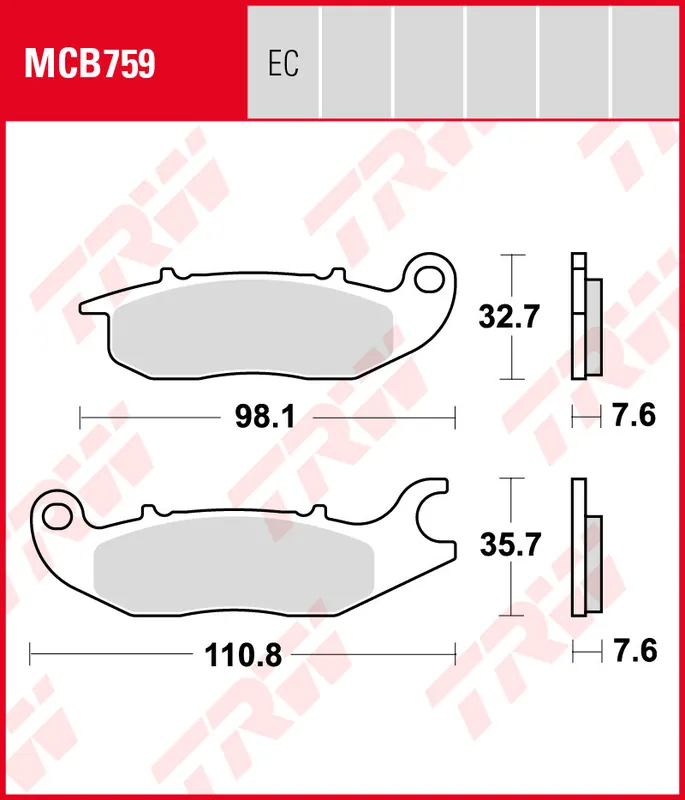 Markenprodukt Honda CBF 125 , Bj. 09-16, JC40, Bremsbeläge vorne, TRW Lucas MCB759, Organic Allround