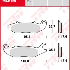 Super-Preis Honda CBR 125 R, Bj. 04-06, JC34, Bremsbeläge vorne, TRW Lucas MCB759, Organic Allround