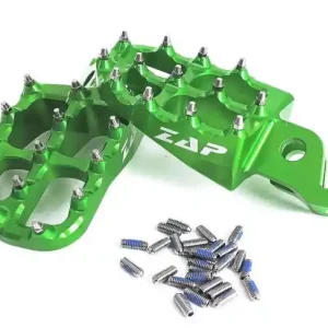 Zap E-Peg Fußrasten Grün Kawasaki KXF 250, 450 2007- Ausverkauf