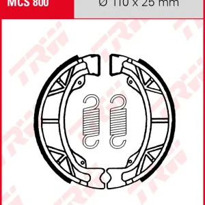 Markenprodukt Honda CH 125 Spacy, Bj. 83-84, JF03A, Bremsbeläge vorne, TRW Lucas MCS800 Bremsbacken