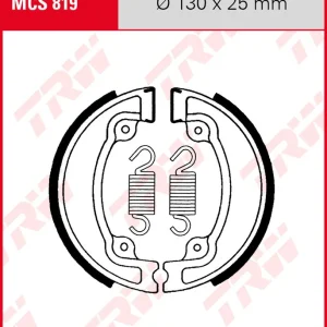 Kostenloser Versand Honda CR 125 R, Bj. 79-81, JE01, Bremsbeläge hinten, TRW Lucas MCS819 Bremsbacken