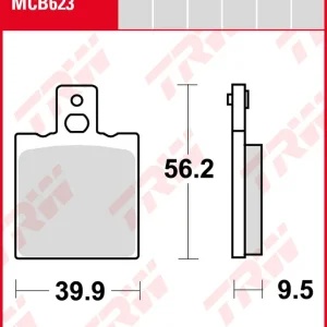 Top-Preis Honda CRM 125, Bj. 90-97, Bremsbeläge hinten, TRW Lucas MCB623, Organic Allround