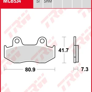 Honda NES 125 @, Bj. 01-06, JF07, Bremsbeläge vorne, TRW Lucas MCB534, Organic Allround Preis Gesenkt