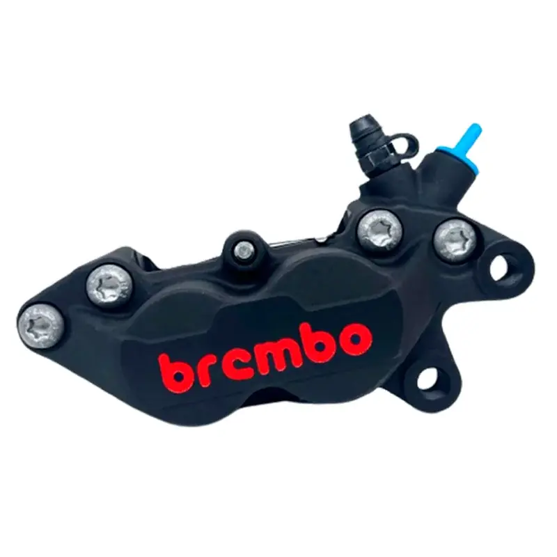 Neue Kollektion PINZA DE FRENO DELANTERA DERECHA NEGRA BREMBO RACING LOGO ROJO P4-40C