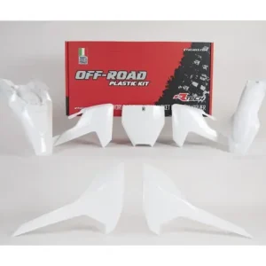 Rtech Plastik Kit mit Startnummerntafel Weiß für Husqvarna TC 65 2017-2023 Sonderangebot