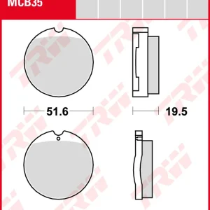 Honda CB 250 G, Bj. 74-76, CB250, Bremsbeläge vorne, TRW Lucas MCB35, Organic Allround Ausverkauf