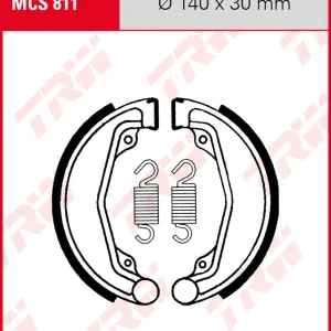 Sofort Bestellen Honda CB 250 RS, Bj. 80-84, MC02, Bremsbeläge hinten, TRW Lucas MCS811 Bremsbacken