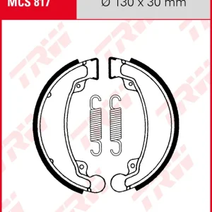 Letzte Chance Honda CMX 250 Rebel, Bj. 98-, MC13B, Bremsbeläge hinten, TRW Lucas MCS817 Bremsbacken