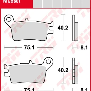 Honda CRM 250 R, Bj. 89-90, Bremsbeläge hinten, TRW Lucas MCB601, Sinter Offroad Nur Heute