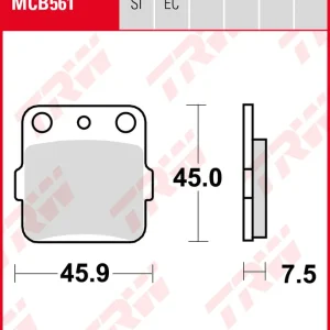 Honda EX 450 Sporttrax, Bj. 01-, Bremsbeläge hinten, TRW Lucas MCB561SI, Sinter Offroad Begrenztes Angebot