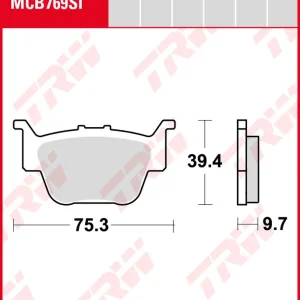 Meistverkauft Honda TRX 450 R, ER, Bj. 04-, TE22, Bremsbeläge hinten, TRW Lucas MCB769SI, Sinter Offroad