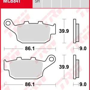 Honda CB 500 FA, Bj. 17-, PC58, Bremsbeläge hinten, TRW Lucas MCB841, Organic Allround Kracherpreis