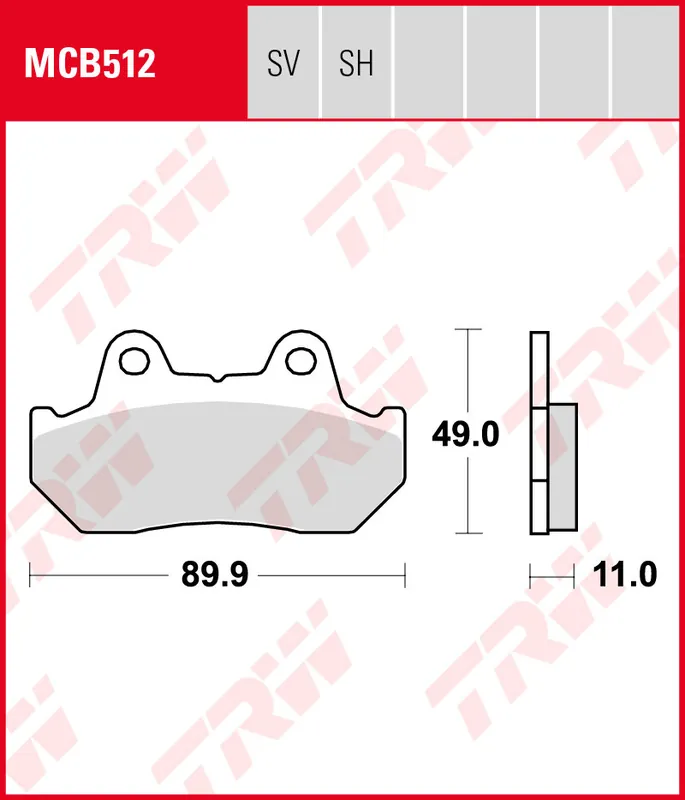 Letzte Chance Honda CBR 600 F, Bj. 87-88, PC19, Bremsbeläge hinten, TRW Lucas MCB512, Organic Allround