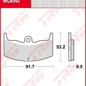 Kostenloser Rückversand Honda CB 650 SC, Bj. 83-, RC08, Bremsbeläge hinten, TRW Lucas MCB543, Organic Allround