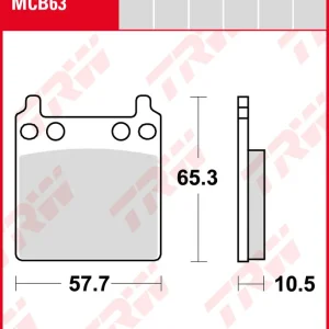 Versand Am Gleichen Tag Honda CB 750 F, Bj. 77-78, CB750G, Bremsbeläge hinten, TRW Lucas MCB63, Organic Allround