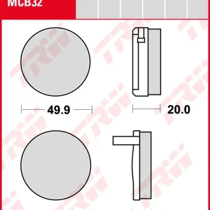 Honda CB 750 K1-K6, Bj. 71-77, CB750, Bremsbeläge vorne, TRW Lucas MCB32, Organic Allround Schneller Versand