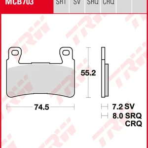 Honda CBR 900 RR Fireblade, Bj. 98-99, SC33D, Bremsbeläge vorne, TRW Lucas MCB703SV, Sinter Street Garantierte Lieferung