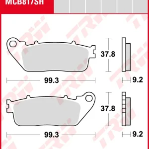 Honda CB 1000 R, Bj. 08-16, SC60, Bremsbeläge hinten, TRW Lucas MCB817SH, Sinter Street Super-Preis