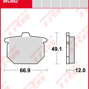 Direkt Vom Hersteller Honda GL 1000, Bj. 75-77, GL1, GL2, Bremsbeläge vorne, TRW Lucas MCB62, Organic Allround