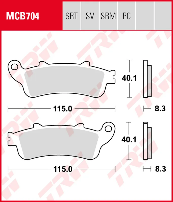 Honda XL 1000 V Varadero, Bj. 01-03, SD02, Bremsbeläge vorne, TRW Lucas MCB704, Organic Allround Solange Der Vorrat Reicht