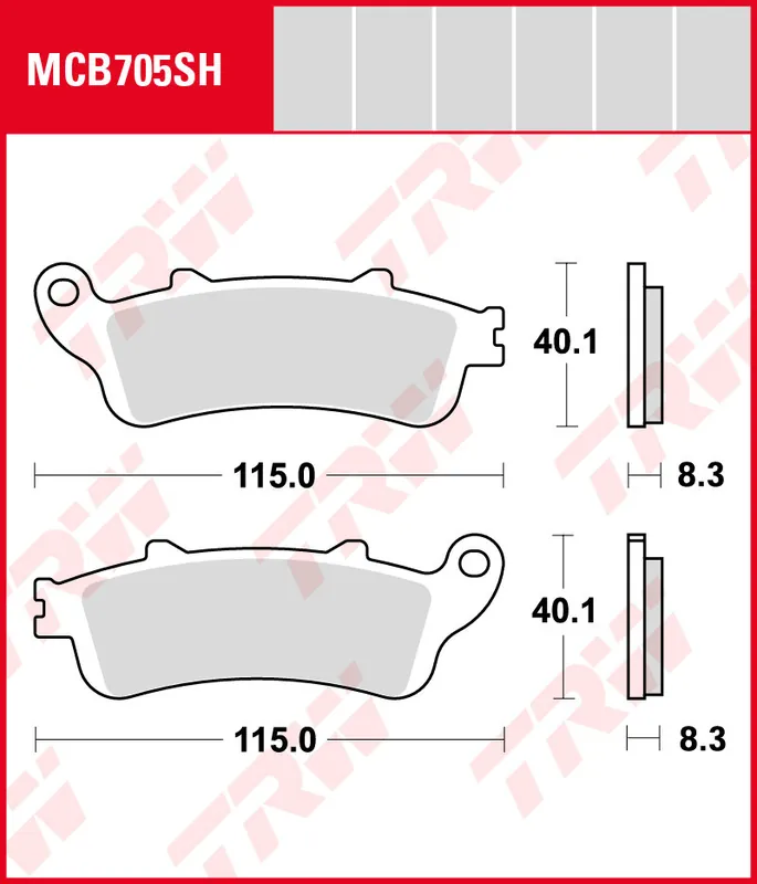 Honda XL 1000 V Varadero, Bj. 01-03, SD02, Bremsbeläge hinten, TRW Lucas MCB705SH, Sinter Street Heißes Angebot