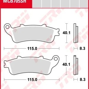 Schneller Versand Honda CB 1100 SF X-Eleven, Bj. 00-, SC42, Bremsbeläge hinten, TRW Lucas MCB705SH, Sinter Street