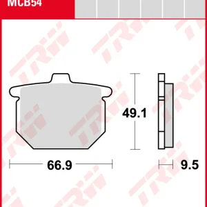 Honda GL 1100, Bj. 80-81, SC02, Bremsbeläge hinten, TRW Lucas MCB54, Organic Allround Echt