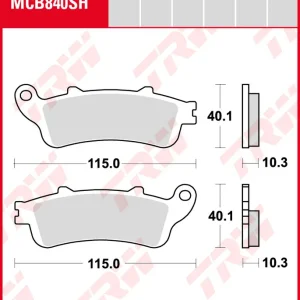 Honda GL 1800 F6B Gold Wing ABS, Bj. 13-16, SC68, Bremsbeläge hinten, TRW Lucas MCB840SH, Sinter Street Sichere Zahlung