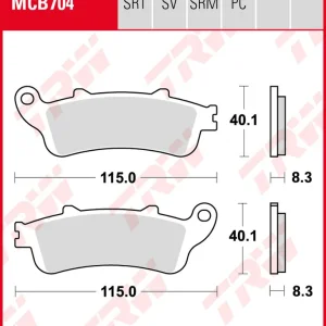 Neuheit Honda VTX 1800 C, Bj. 01-08, SC46, Bremsbeläge vorne, TRW Lucas MCB704SV, Sinter Street
