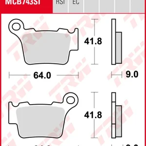 Husaberg FS 570, Bj. 09-11, Bremsbeläge hinten, TRW Lucas MCB743SI, Sinter Offroad Beliebt