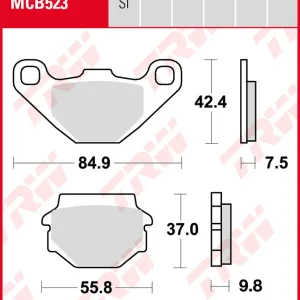 Preiswert Husaberg 600, Bj. 89-93, Bremsbeläge hinten, TRW Lucas MCB523SI, Sinter Offroad