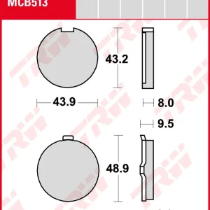 Hyosung GA 125 F, Bj. 00-06, Bremsbeläge vorne, TRW Lucas MCB513, Organic Allround Wochenendangebot